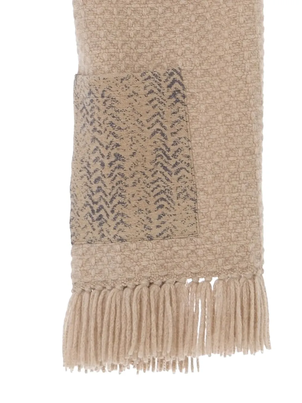 Giorgio Armani Sjaal met franje - Beige