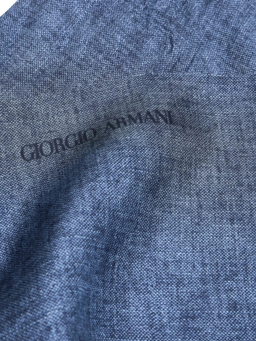 Giorgio Armani silk scarf - Blauw