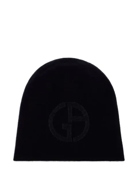 Giorgio Armani gorro de cachemira con logo bordado