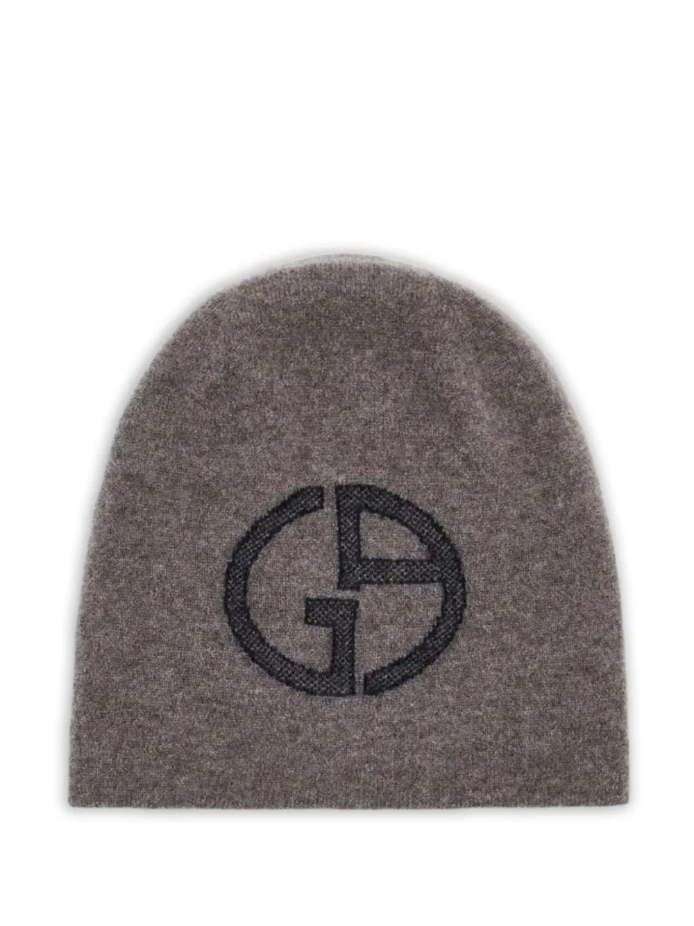 Giorgio Armani logo-detail cashmere beanie | Grey | Image 1