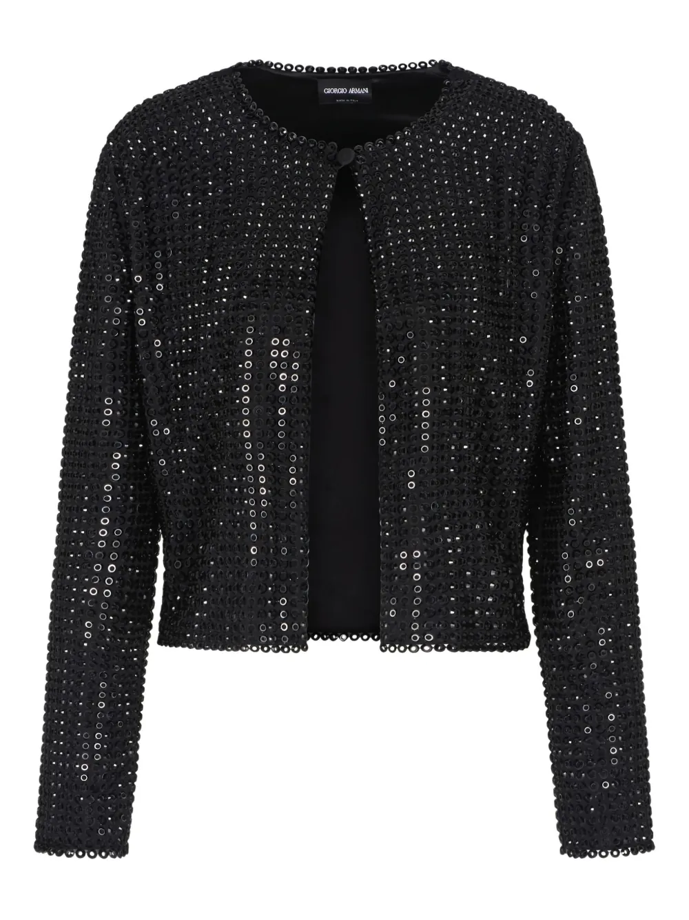 Giorgio Armani sequin-embellished shirt | Black | Image 1
