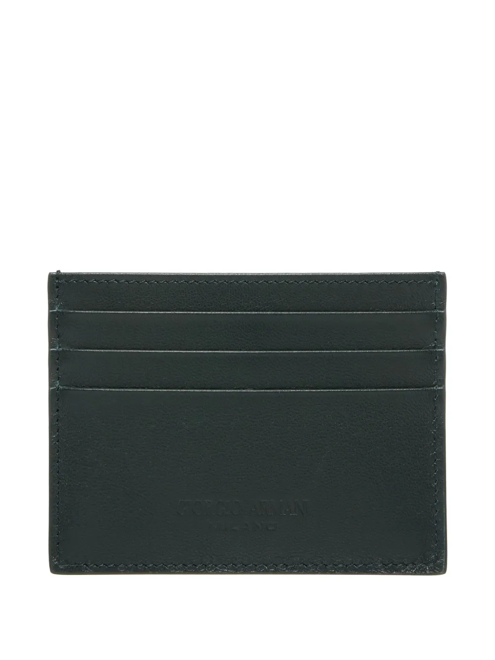 Giorgio Armani tarjetero con logo en relieve | verde | Image 1