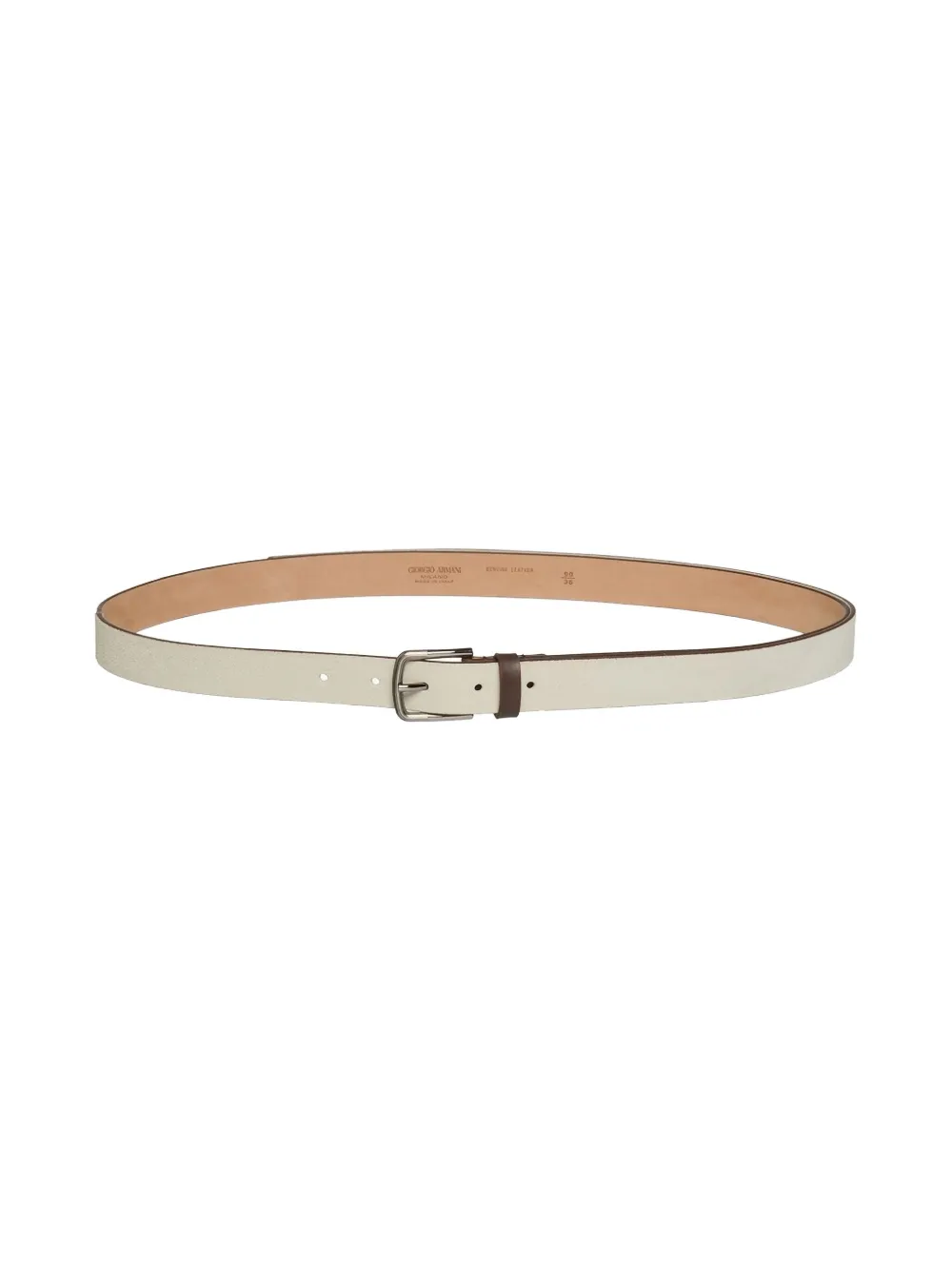 Giorgio Armani rectangular-buckle belt - Beige