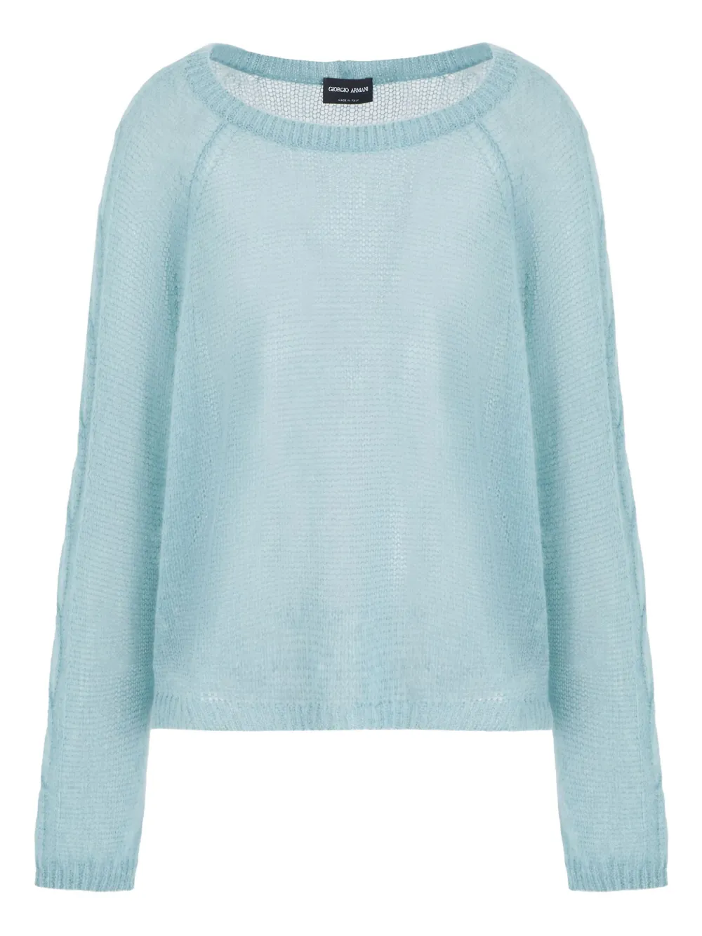 Giorgio Armani cable-knit sweater - Blue