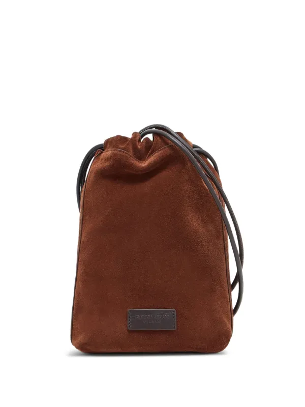 Giorgio Armani スエード ショルダーバッグ | ブラウン | FARFETCH JP