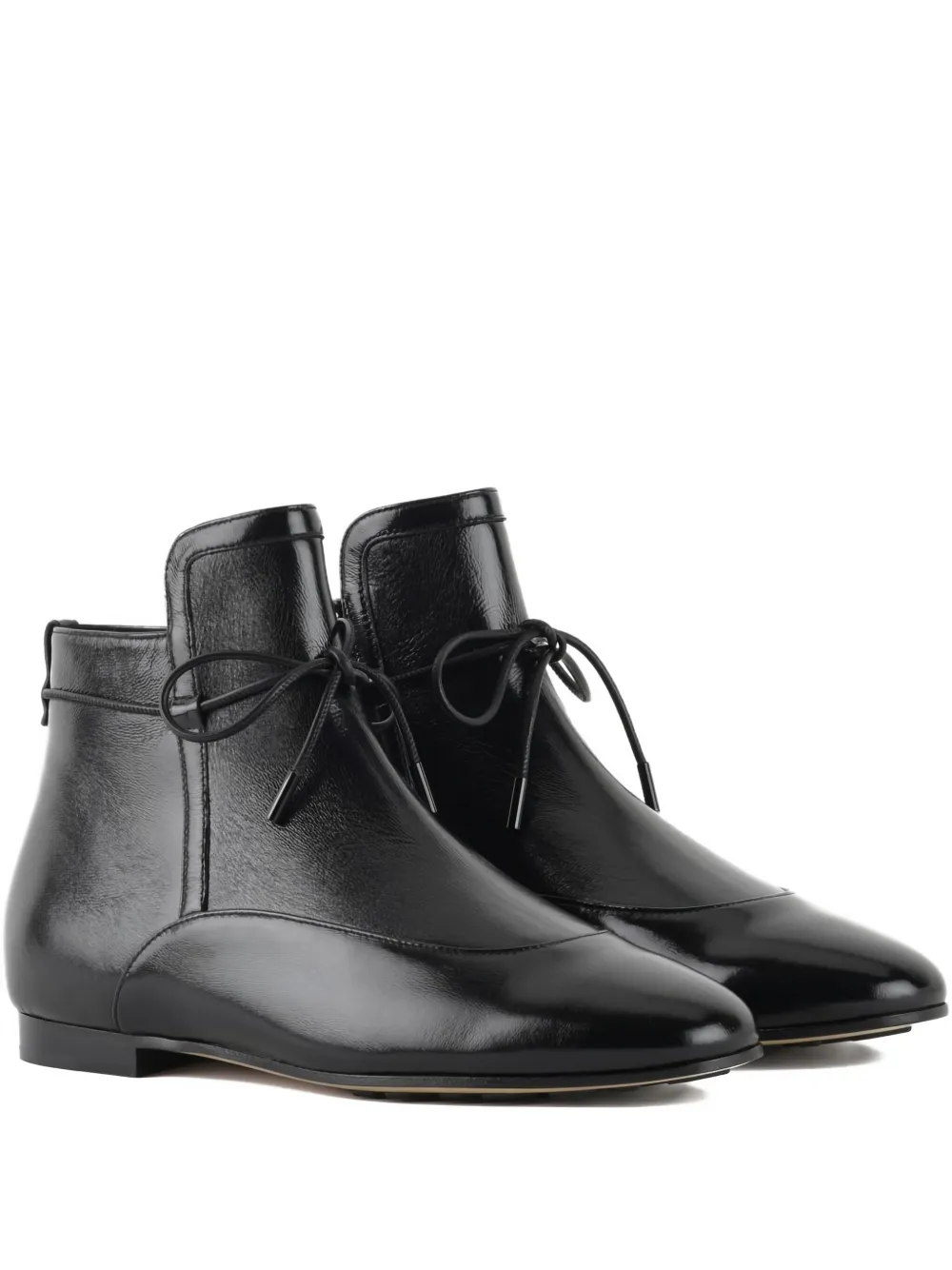 Giorgio Armani Leren enkellaarzen Zwart