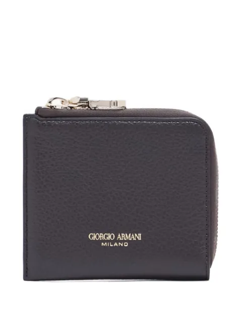 Giorgio Armani logo-stamp leather wallet