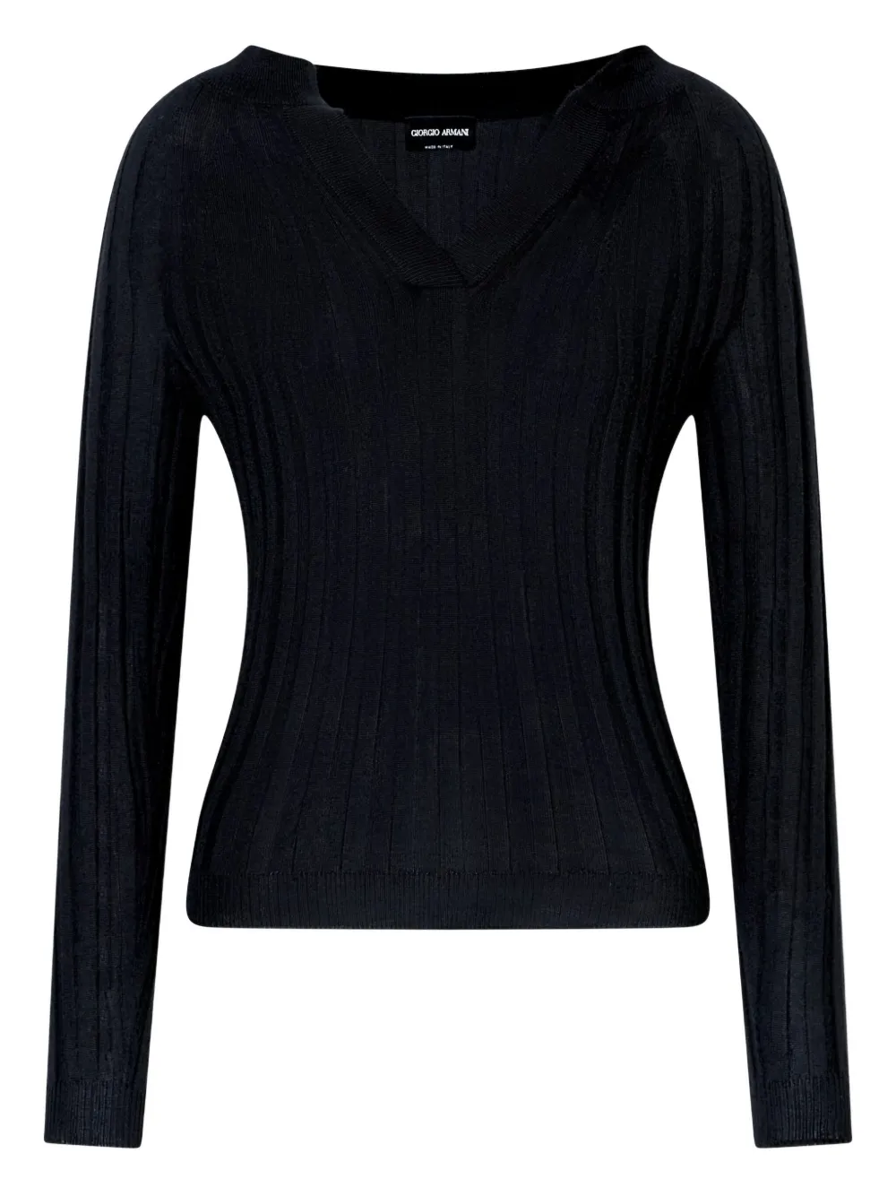 Giorgio Armani ribbed cashmere sweater - Nero