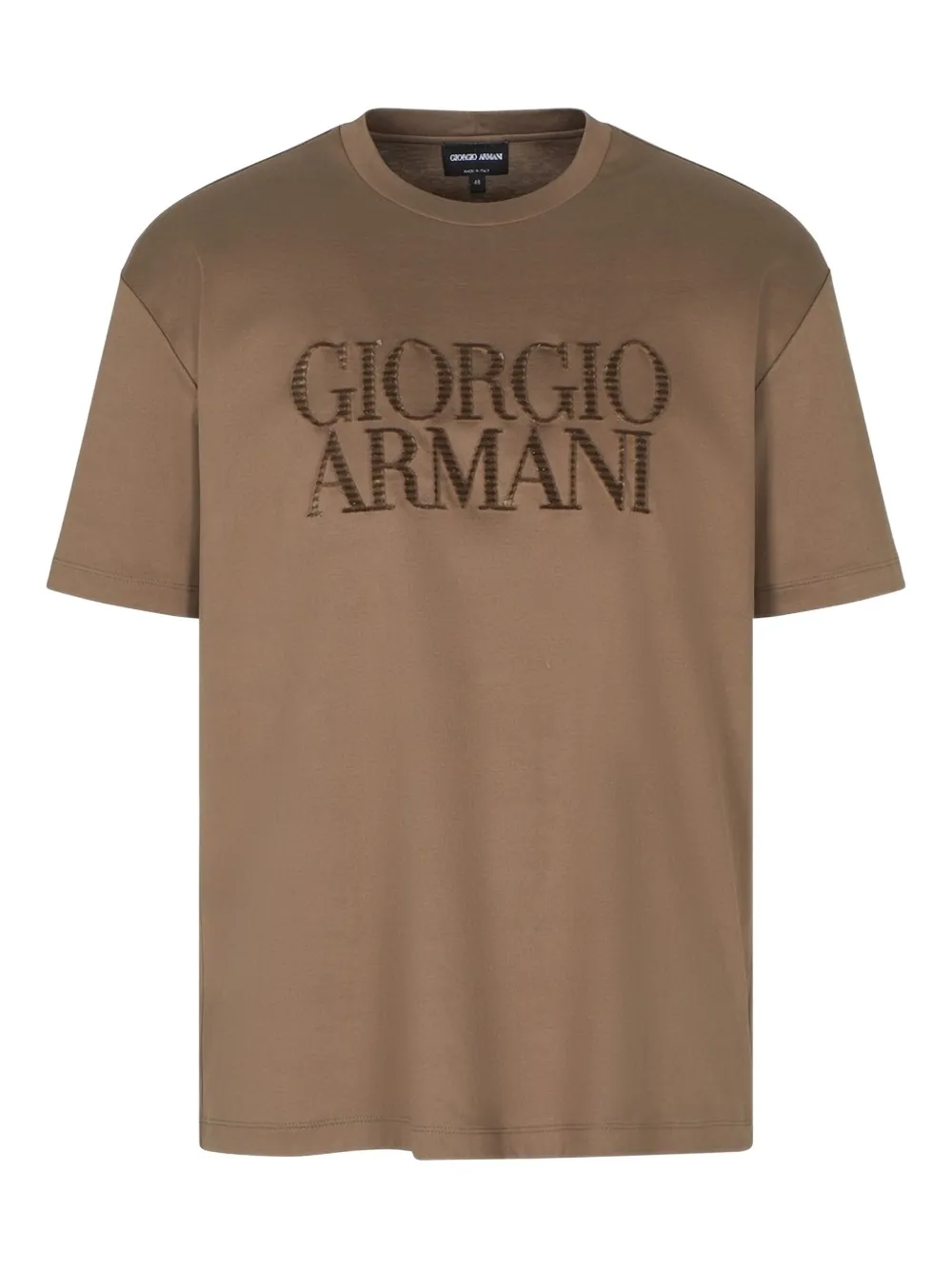 Giorgio Armani playera con cuello redondo | marrón | Image 1