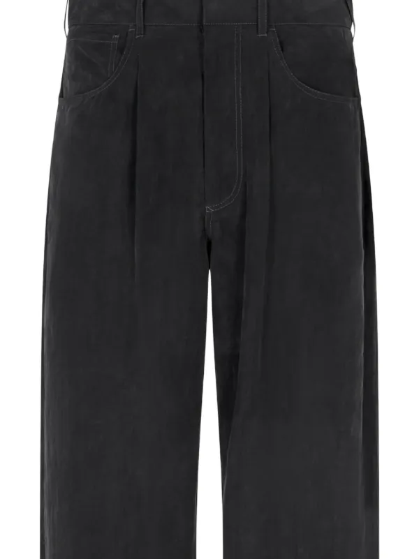 Giorgio Armani dart-detail Lyocell Trousers | Black | FARFETCH ID