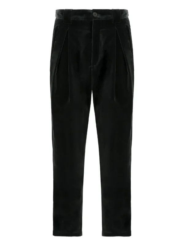 80s GIORGIO ARMANI ITALY製 コーデュロイパンツ ブラック Giorgio Armani コーデュロイ パンツ | ブラック | FARFETCH JP