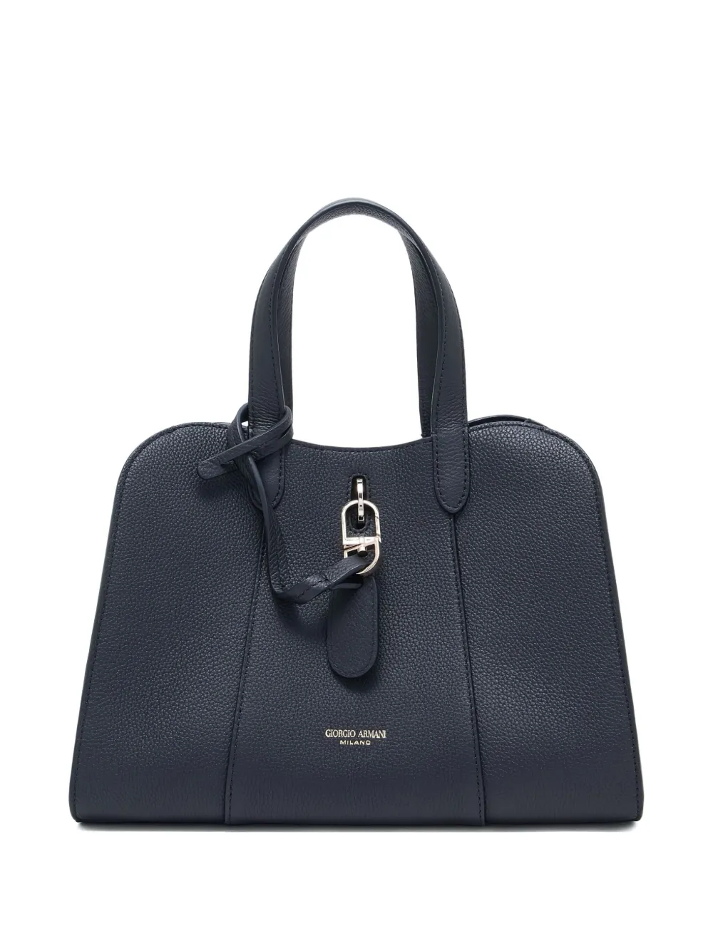 Giorgio Armani large leather tote bag - Nero
