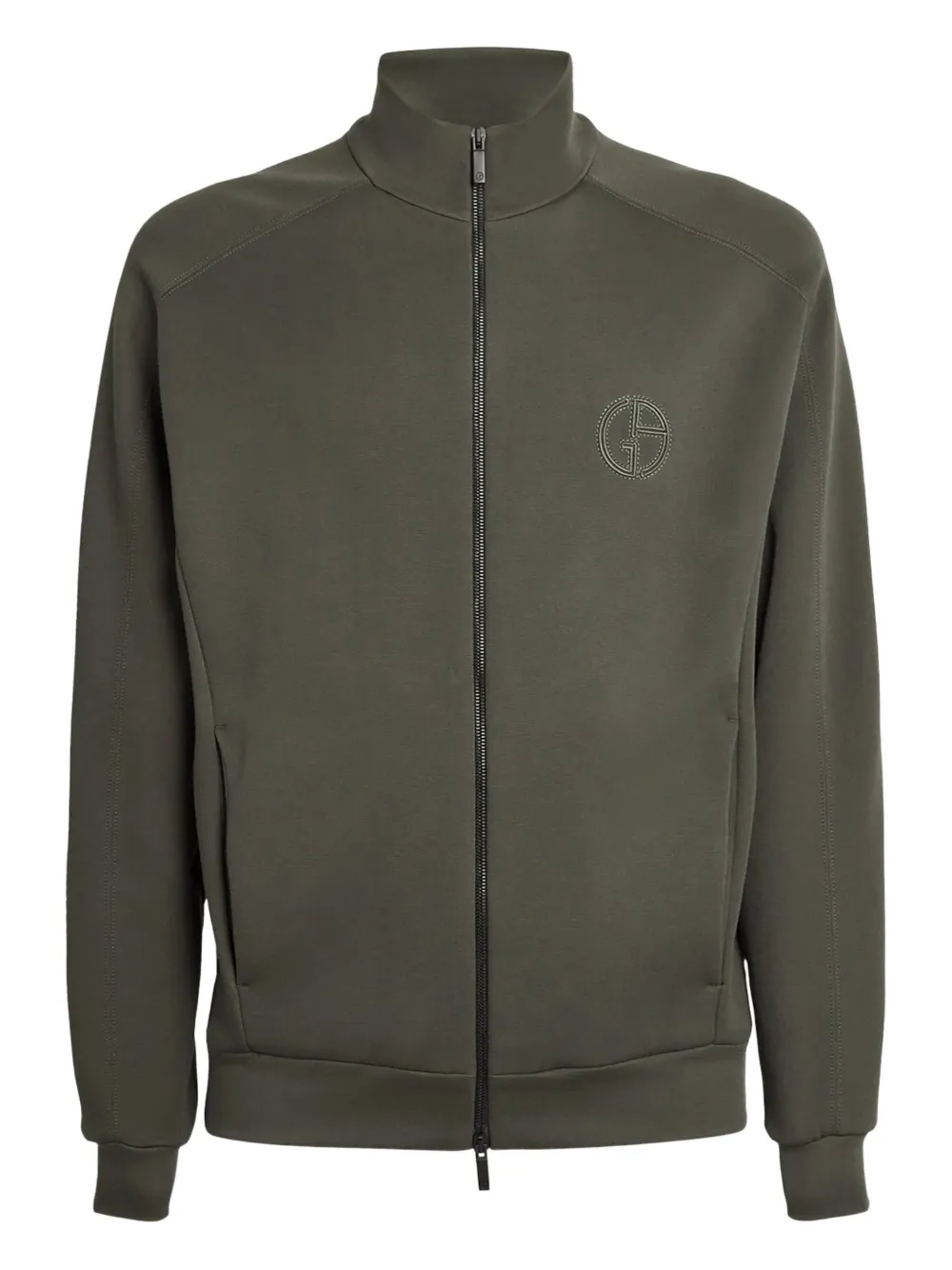 Giorgio Armani sudadera con logo bordado y cierre | verde | Image 1