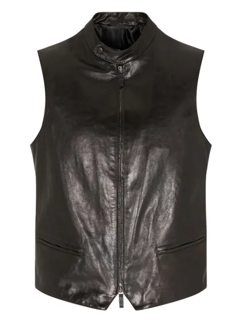 Giorgio Armani zip-up leather gilet