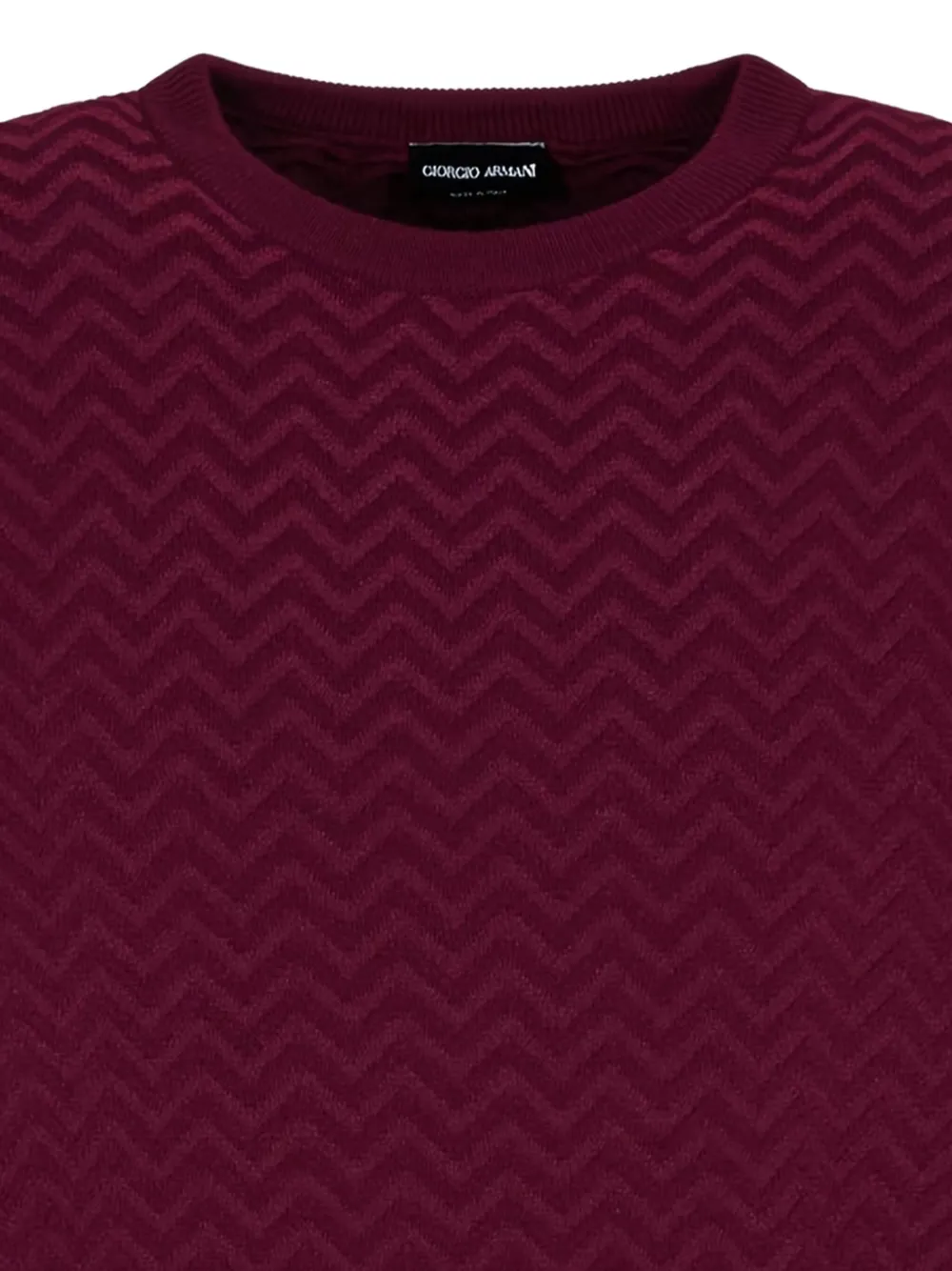 Giorgio Armani Gebreide trui met chevron patroon - Rood