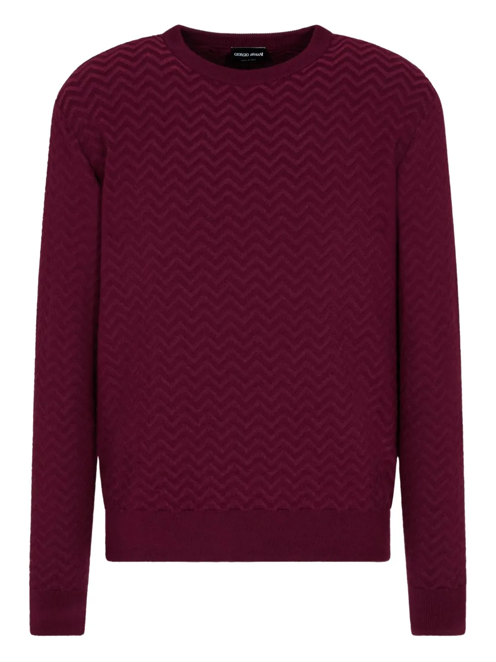Giorgio Armani pull à motif de chevrons | rouge | Image 1