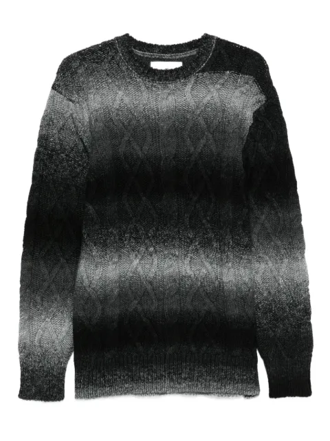 SEVEN GAUGE cable-knit ombre sweater