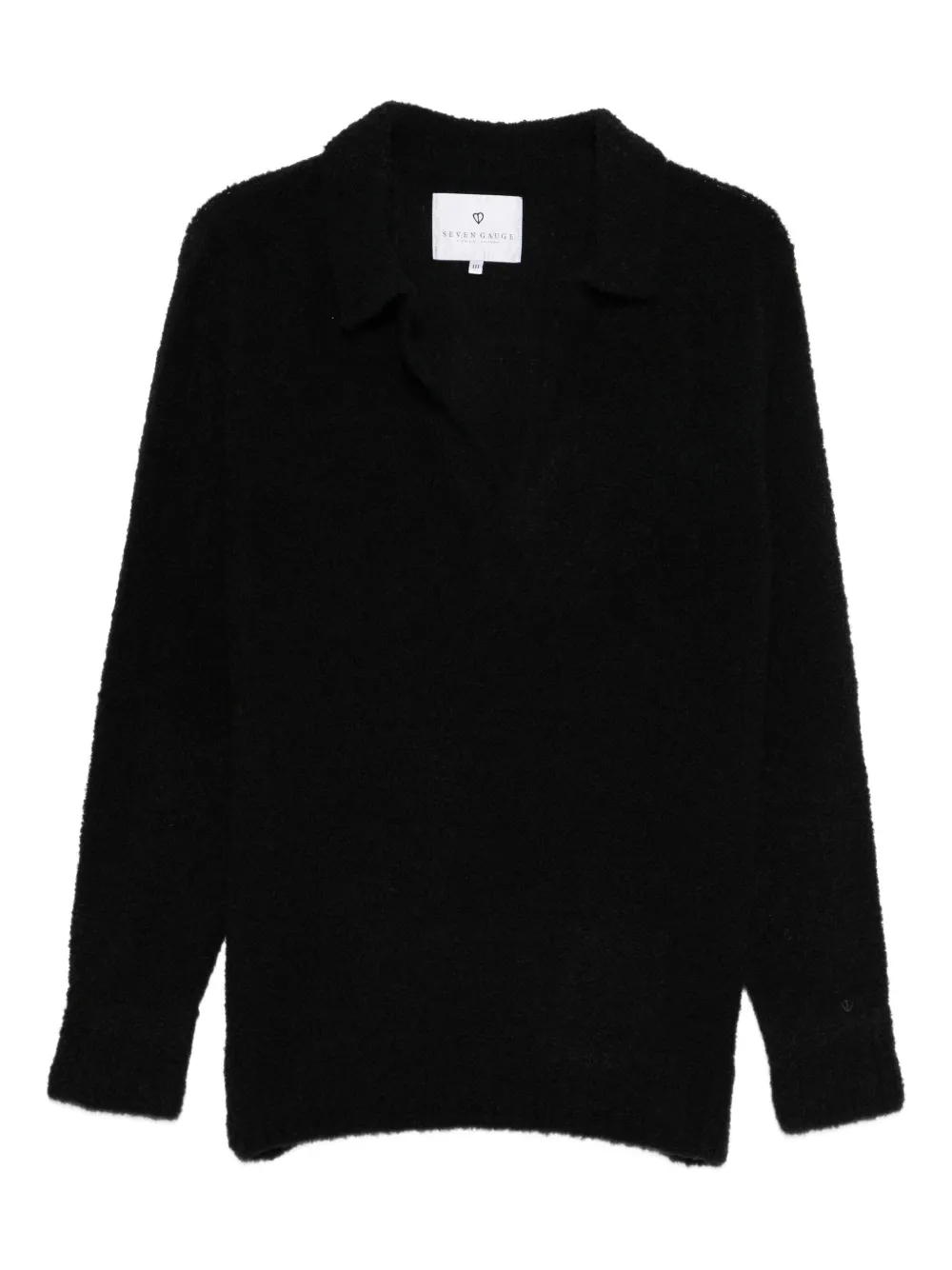 SEVEN GAUGE pull à col polo | noir | Image 1