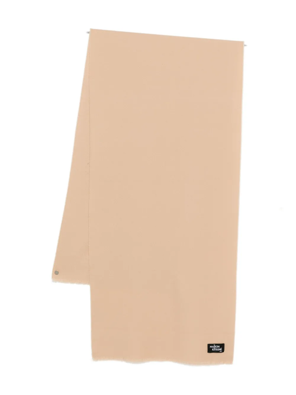 Maison Kitsuné fringed wool scarf - Toni neutri