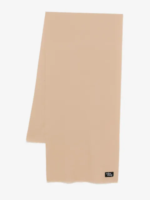 Maison Kitsuné écharpe en laine à franges