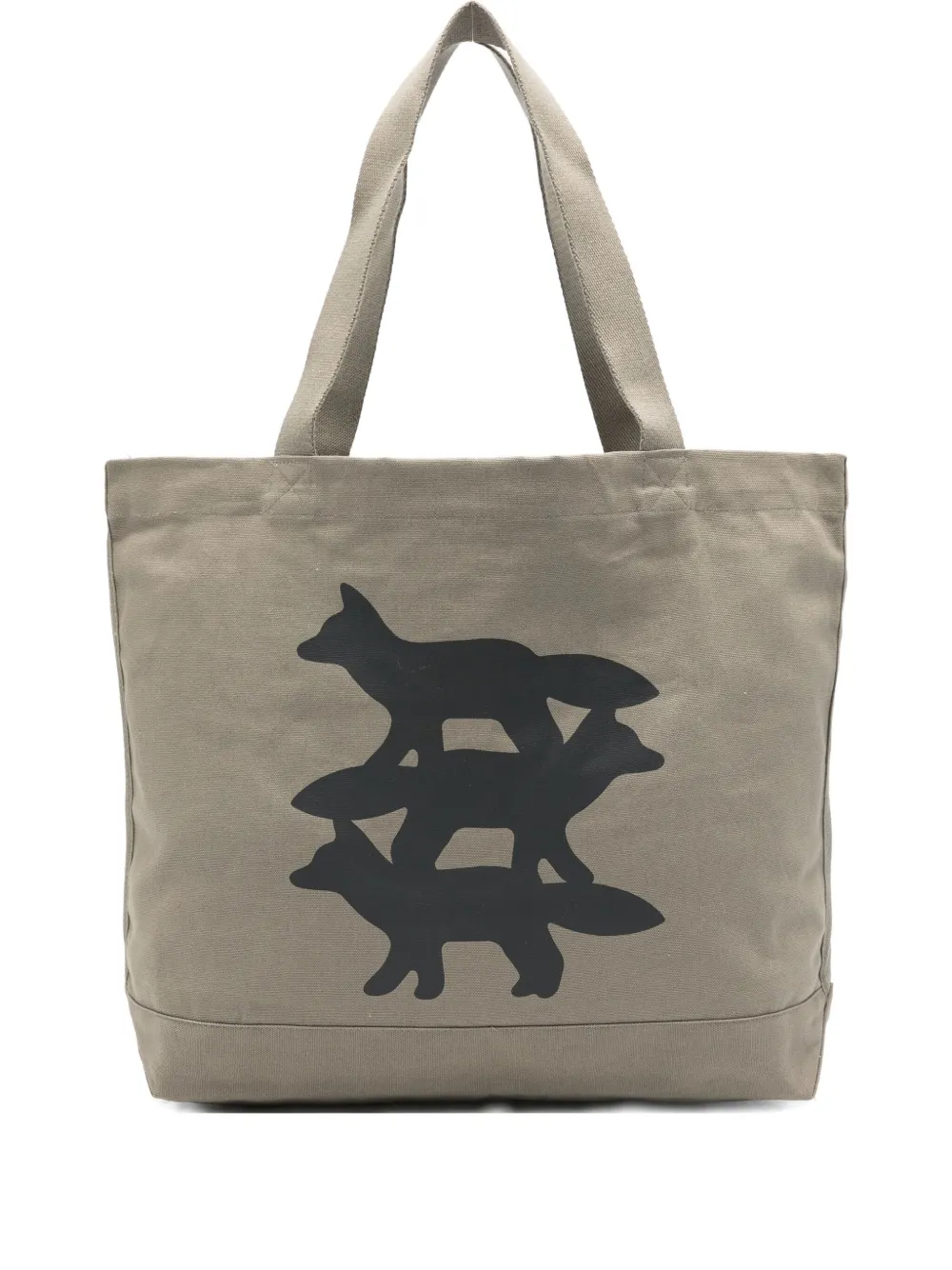 Maison Kitsuné Stunt Fox tote bag - Marrone