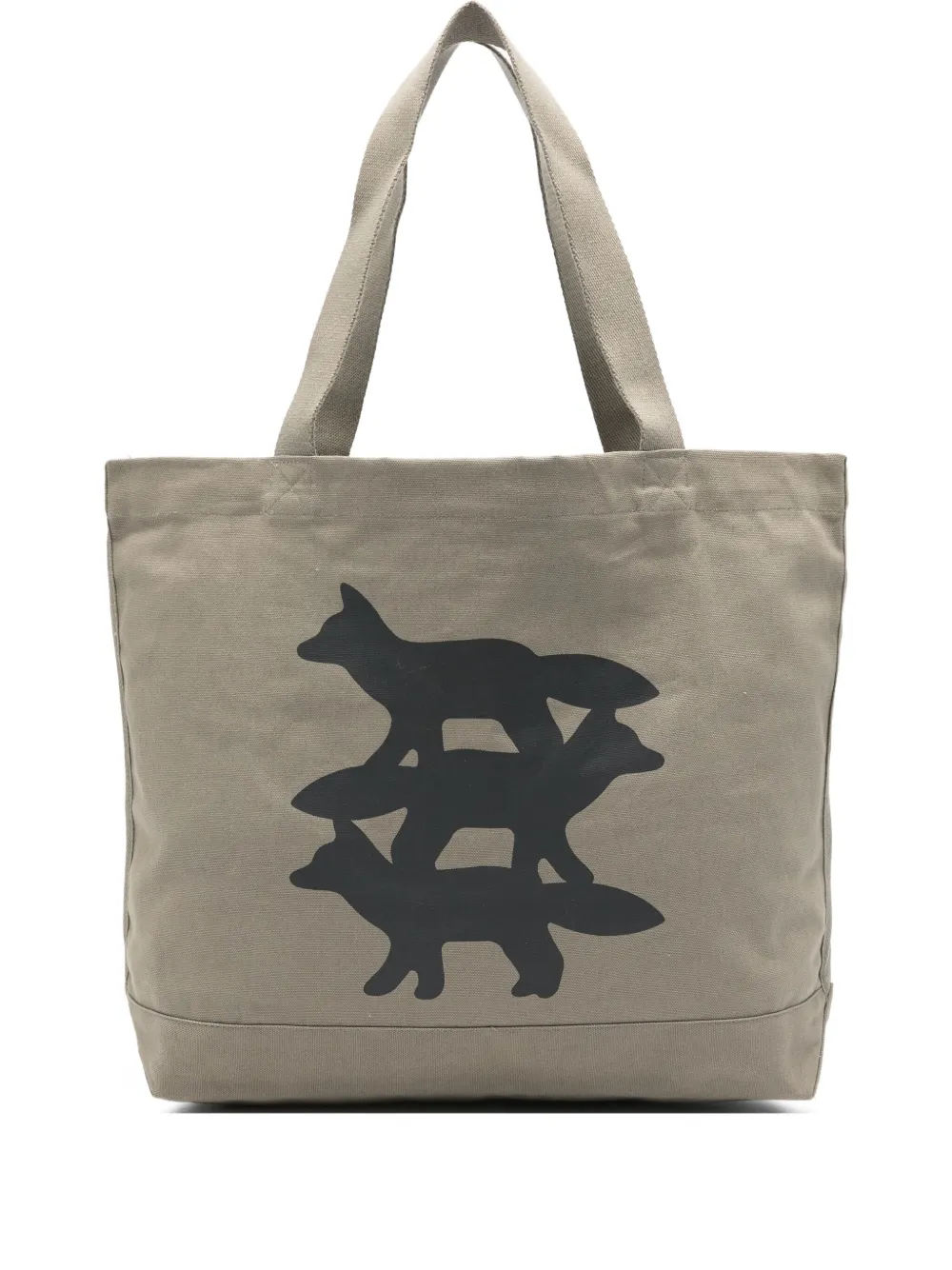 Maison Kitsuné Stunt Fox tote bag - Marrone