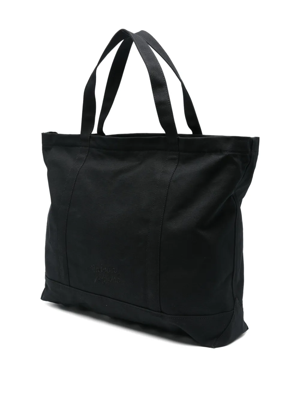 Maison Kitsuné Fox-head Xl Tote Bag In Black