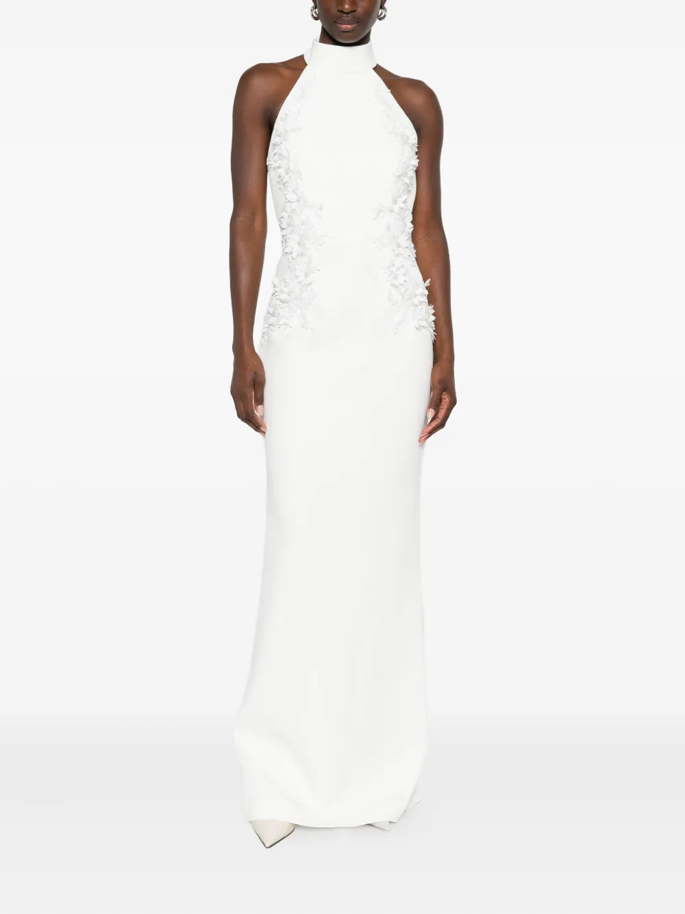 Rebecca Vallance Maxi-jurk verfraaid met bloemen - Beige