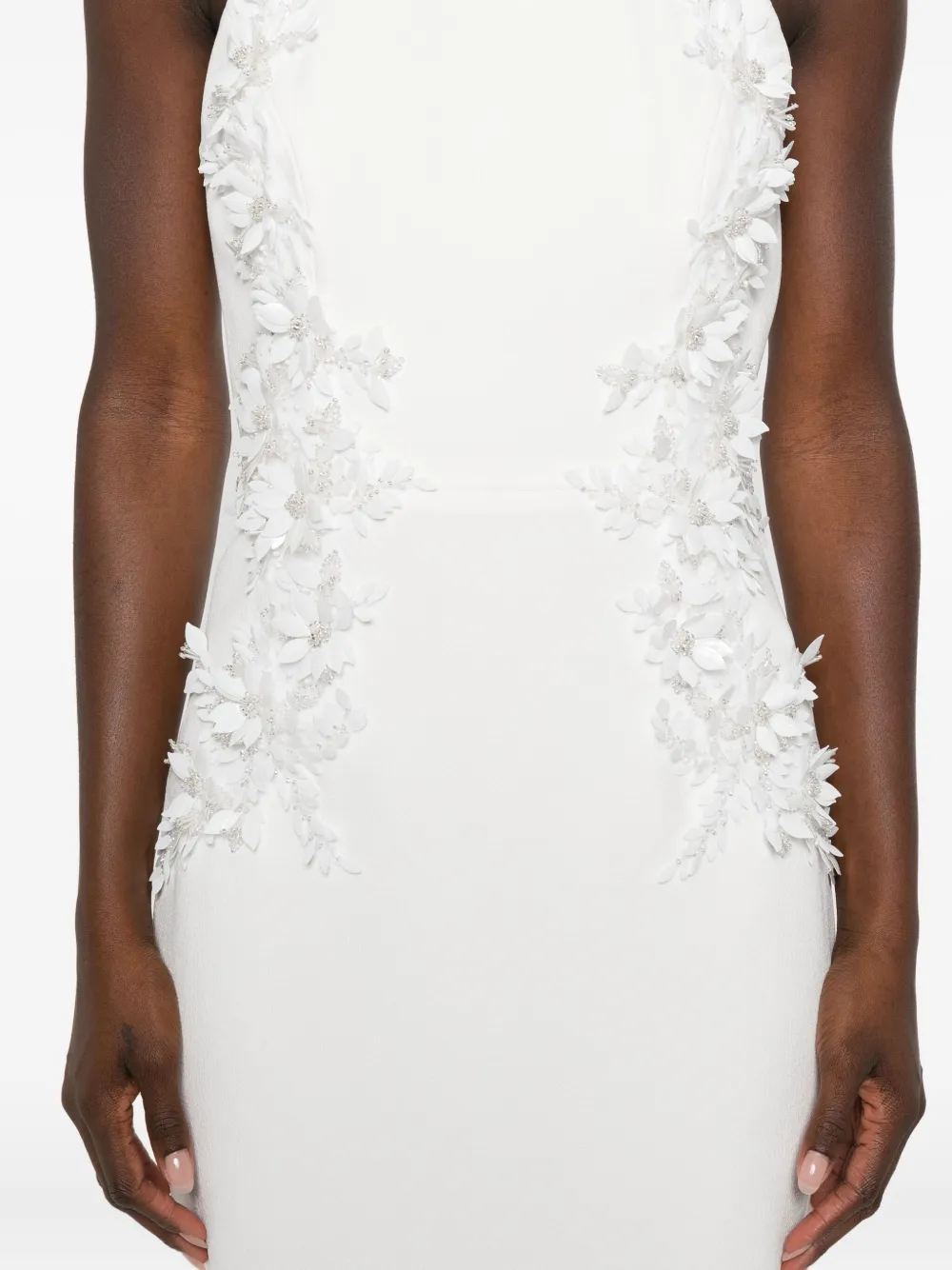 Rebecca Vallance Maxi-jurk verfraaid met bloemen Beige