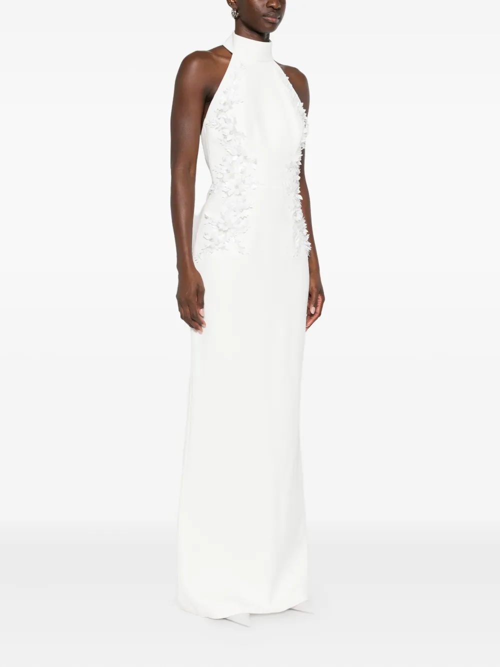 Rebecca Vallance Maxi-jurk verfraaid met bloemen Beige