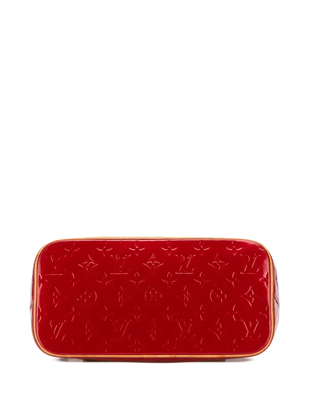Pre-owned Louis Vuitton 2007 Monogram Vernis Houston Tote Bag In Red