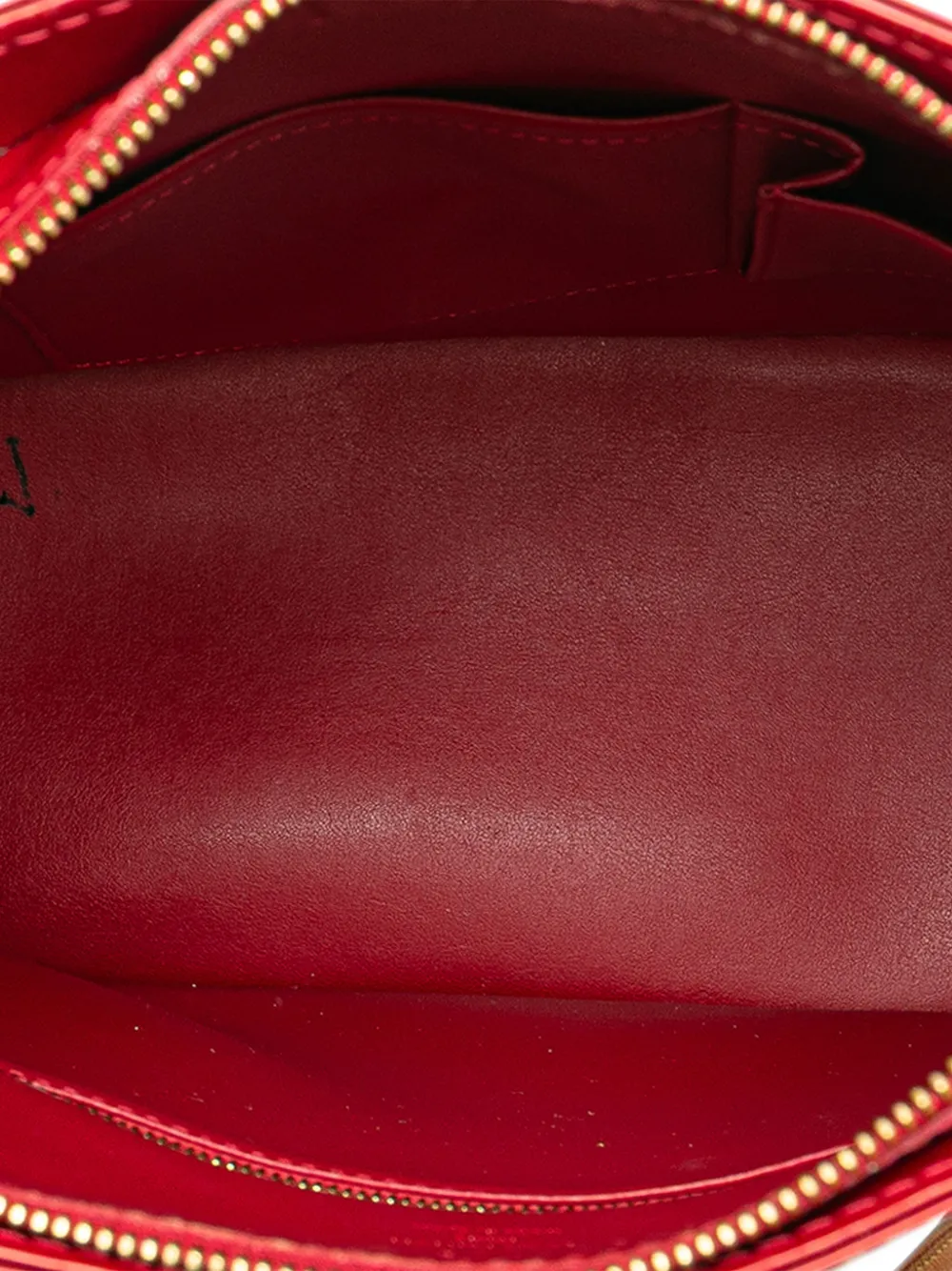 Pre-owned Louis Vuitton 2007 Monogram Vernis Houston Tote Bag In Red