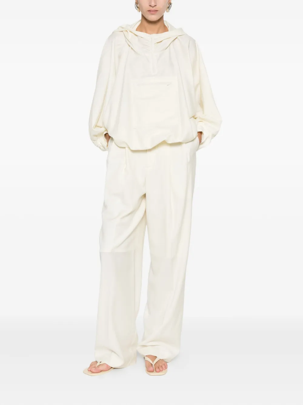 Aya Muse Hoodie met zakdetail - Beige