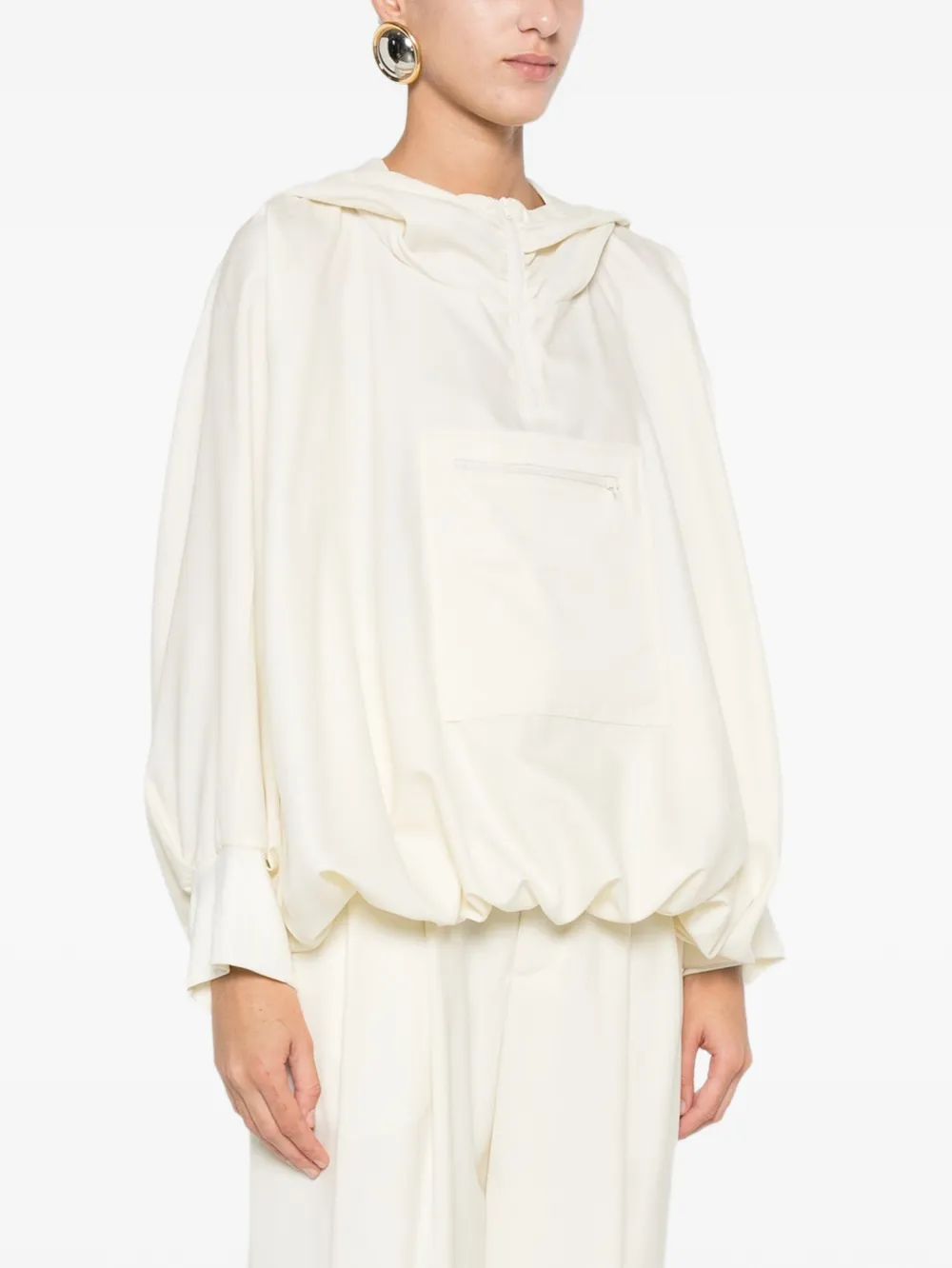 Aya Muse Hoodie met zakdetail Beige
