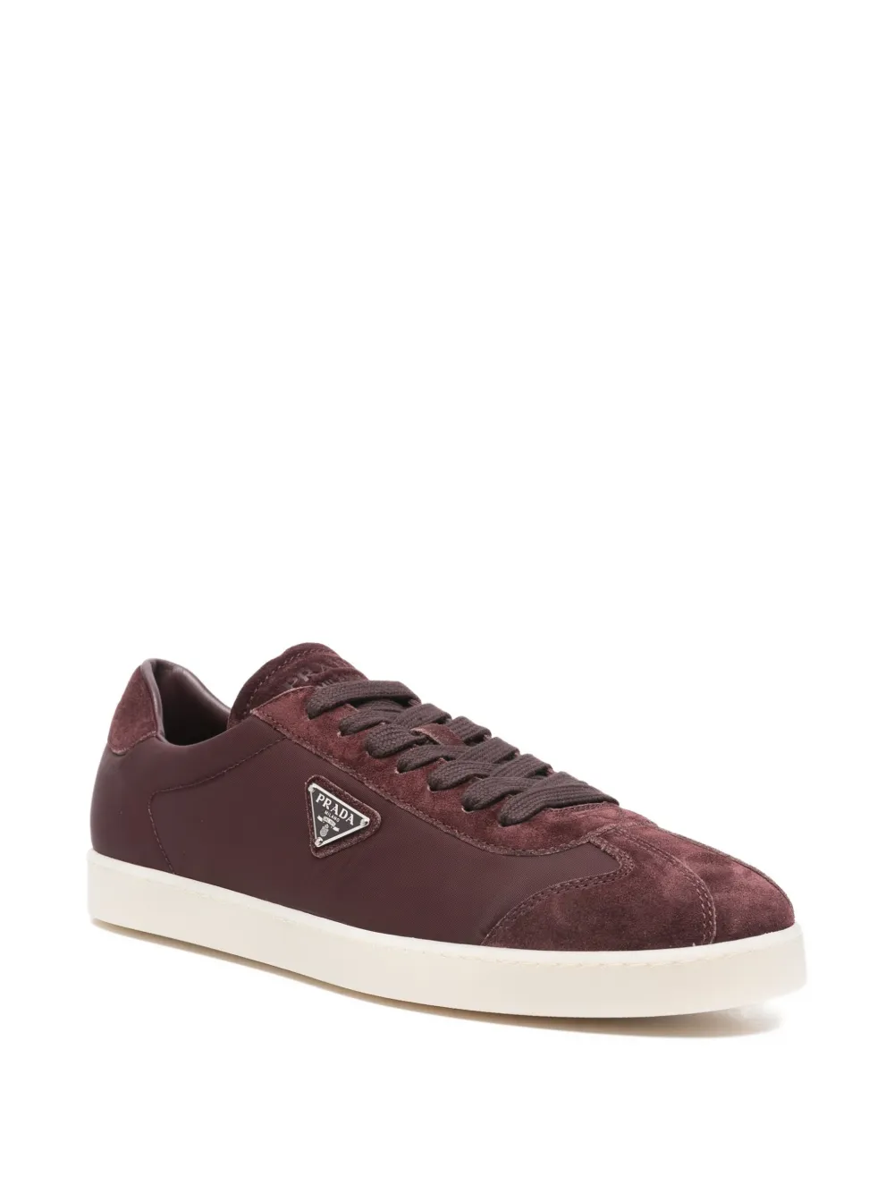 Prada Sneakers met triangel logo Rood