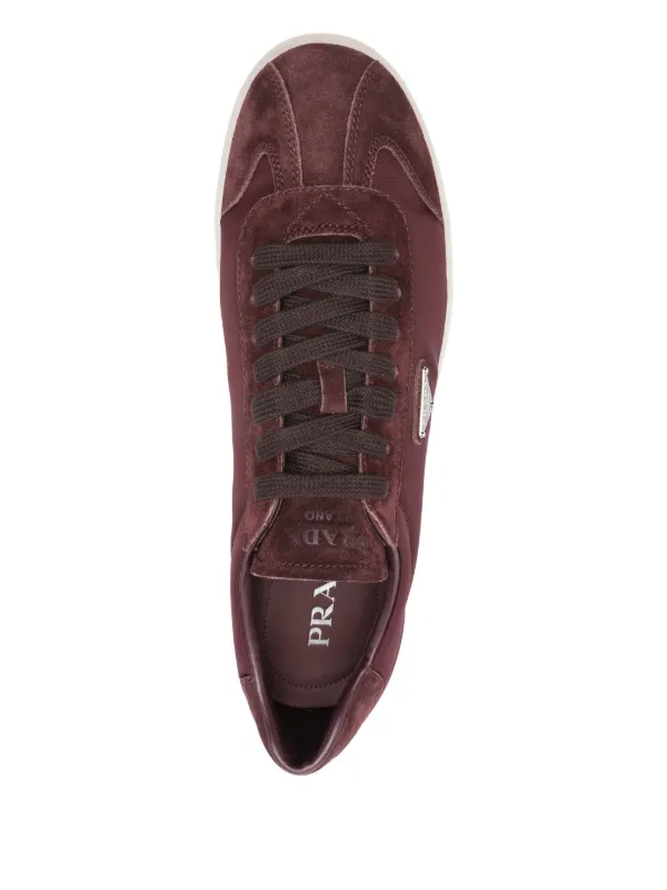 茶 PPP Prada triangle-logo Sneakers | Red | FARFETCH RO