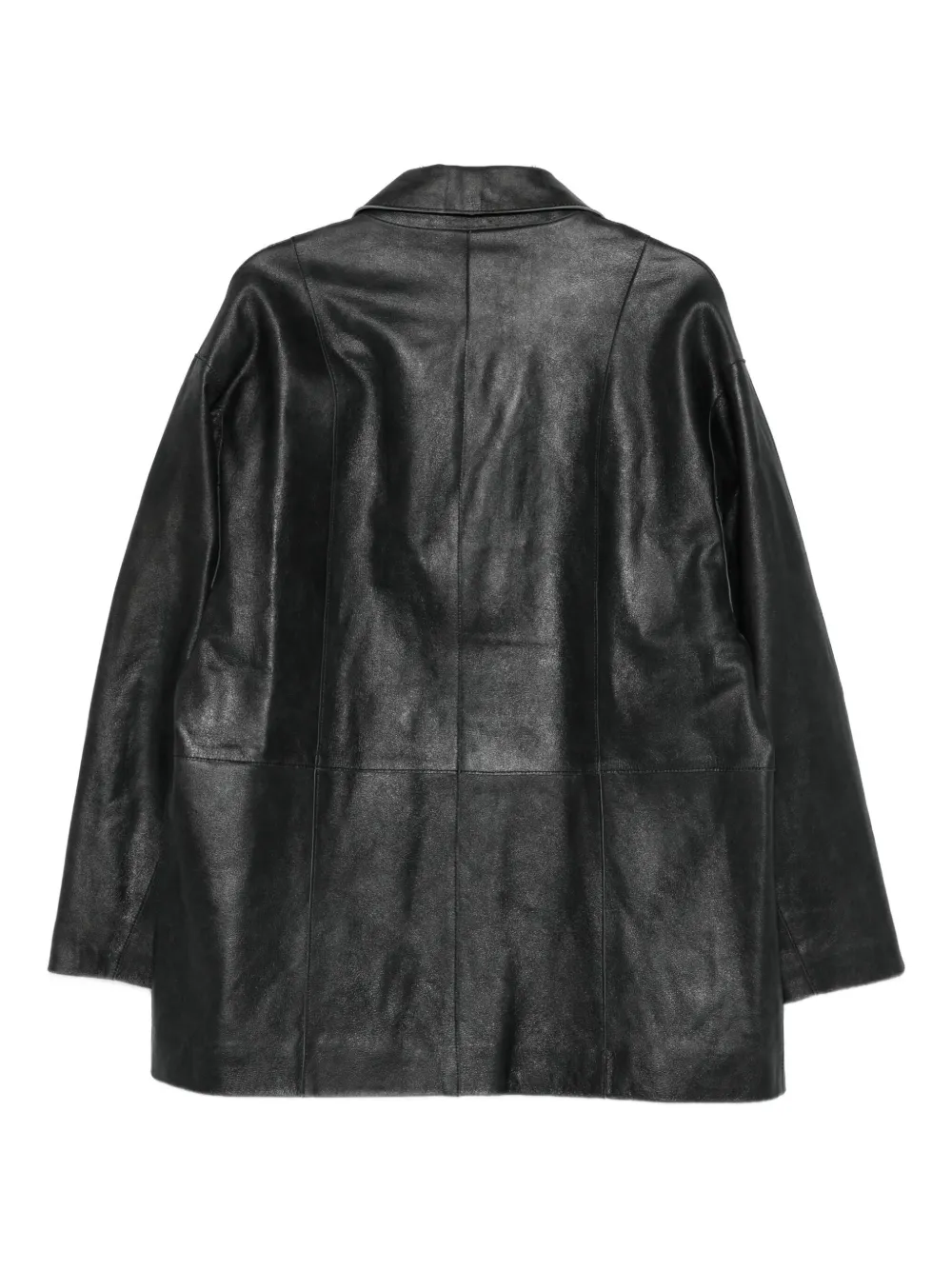 Alysi Double-breasted Cotton Jacket In Black