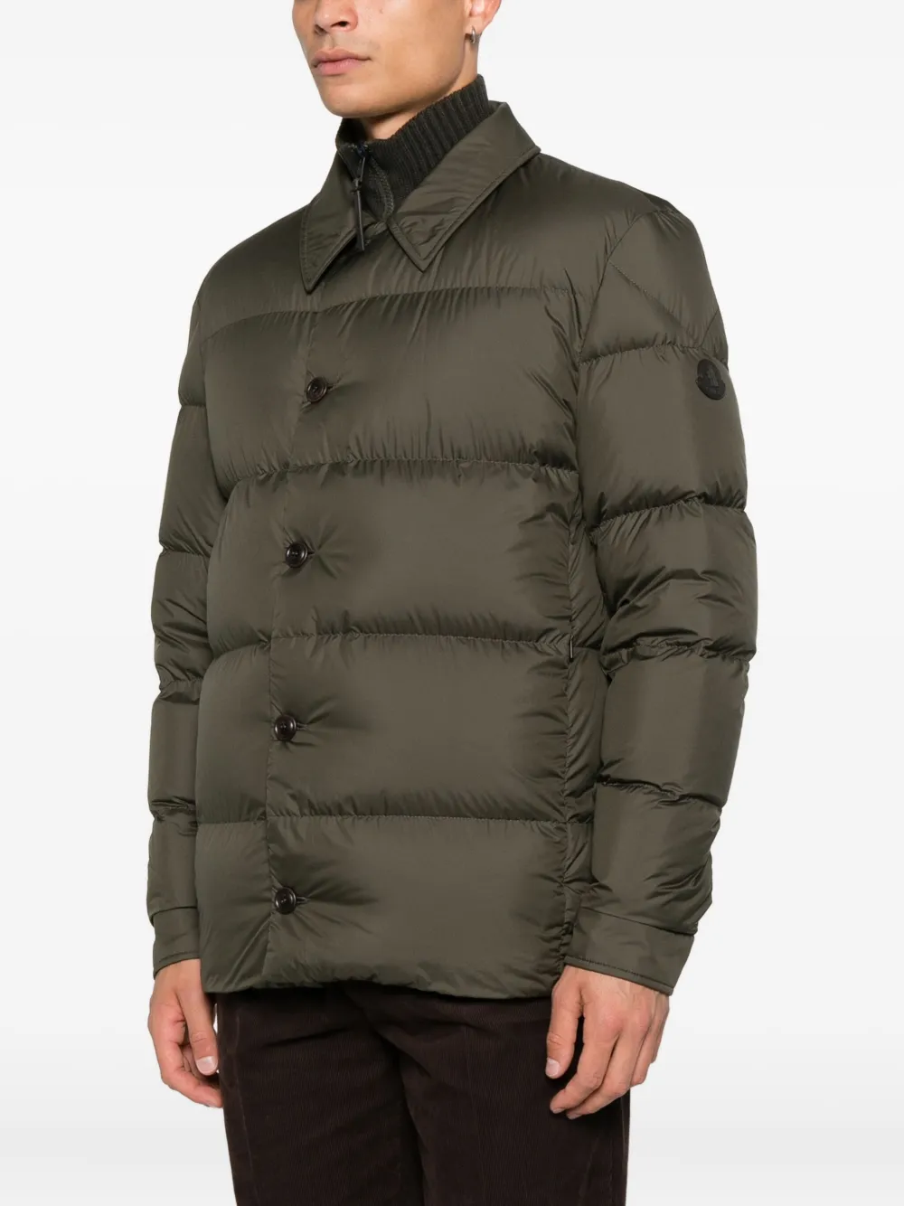 Moncler Gelaagd gewatteerd jack Bruin