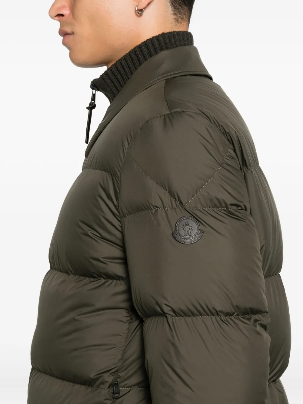 Moncler Gelaagd gewatteerd jack Bruin