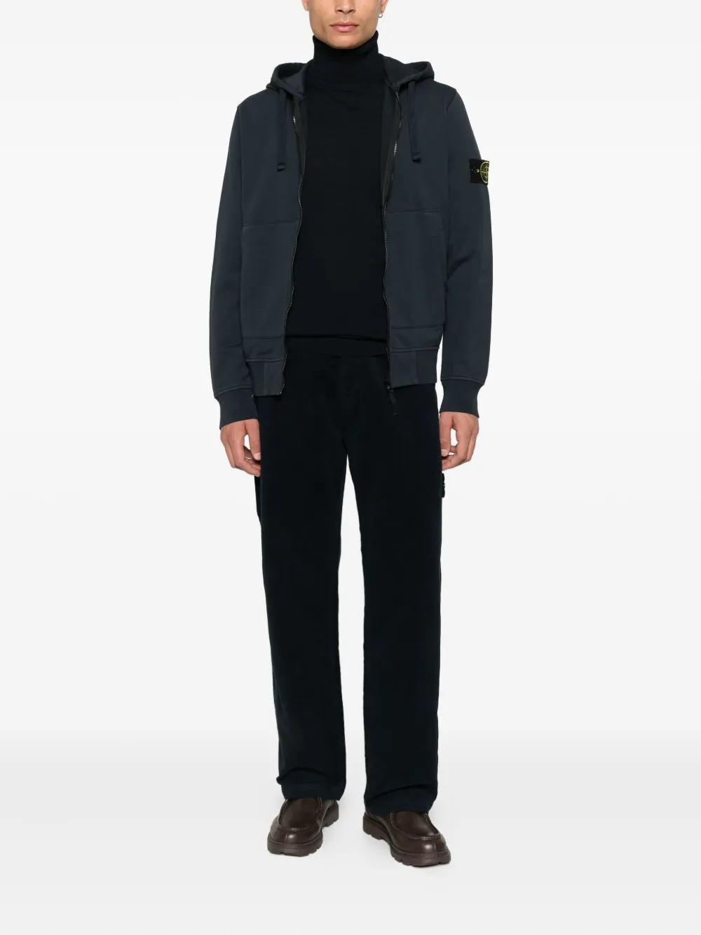 Stone Island Coltrui met logopatch - Zwart