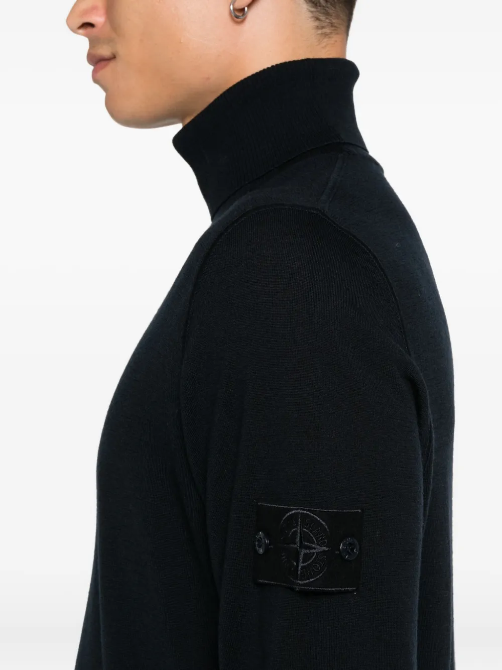 Stone Island Coltrui met logopatch Zwart