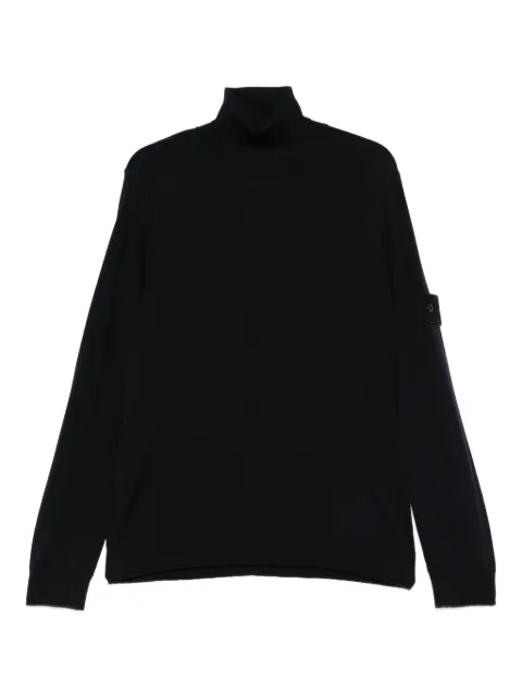 Stone Island roll-neck logo-patch sweater
