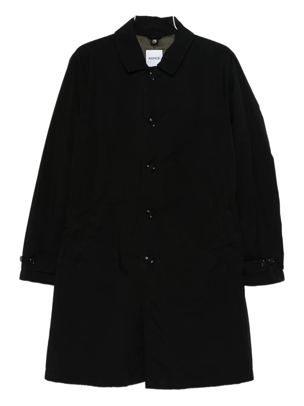 ASPESI spread-collar single-breasted coat | negro | Image 1