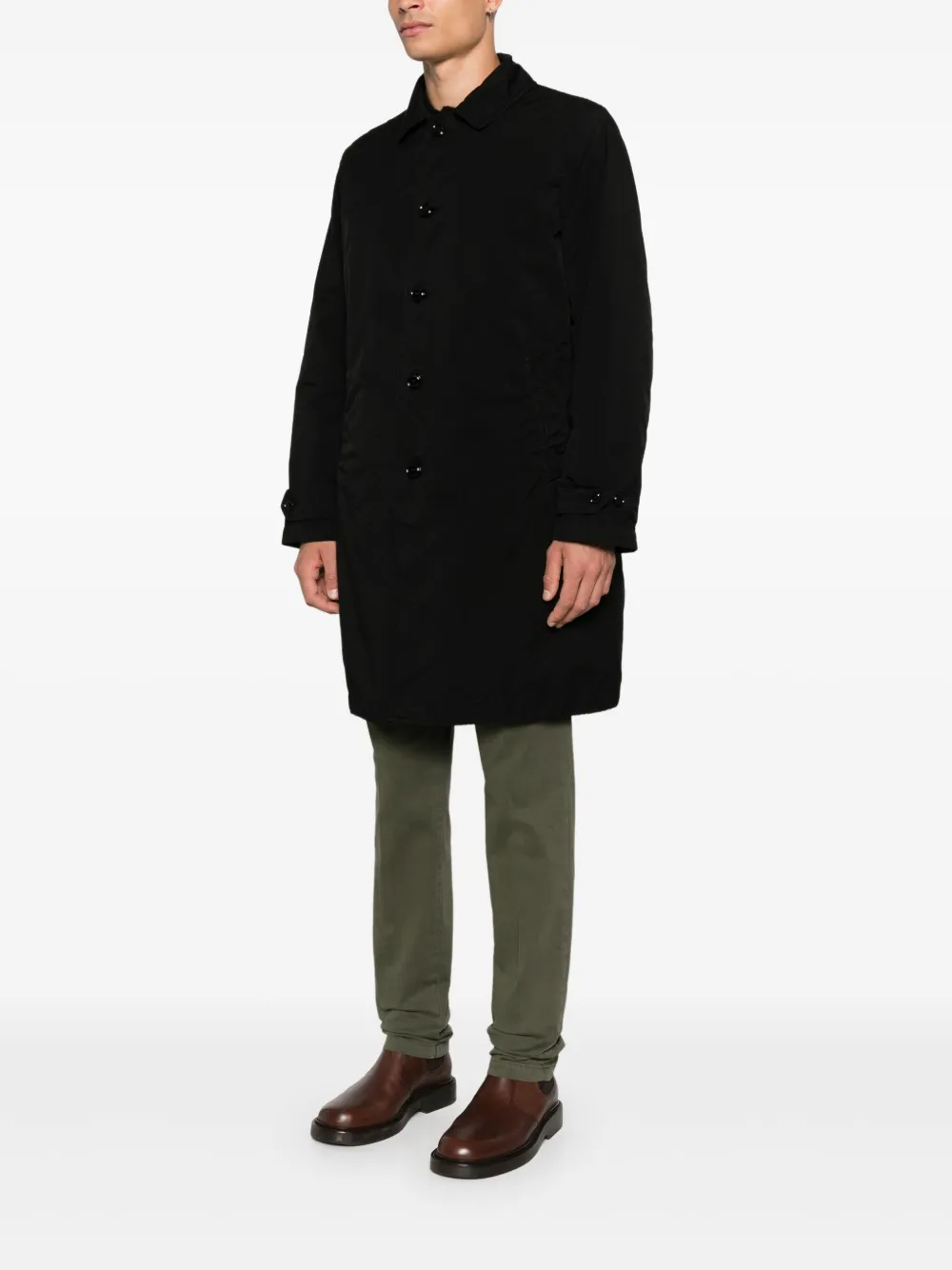 ASPESI Jas met enkele rij knopen Zwart