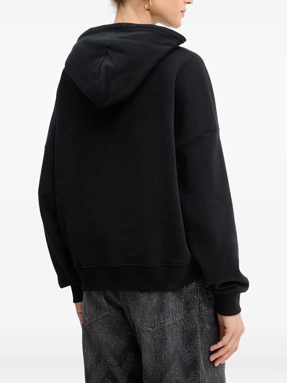Hugo Boss Heart-graphic Hooded In Black