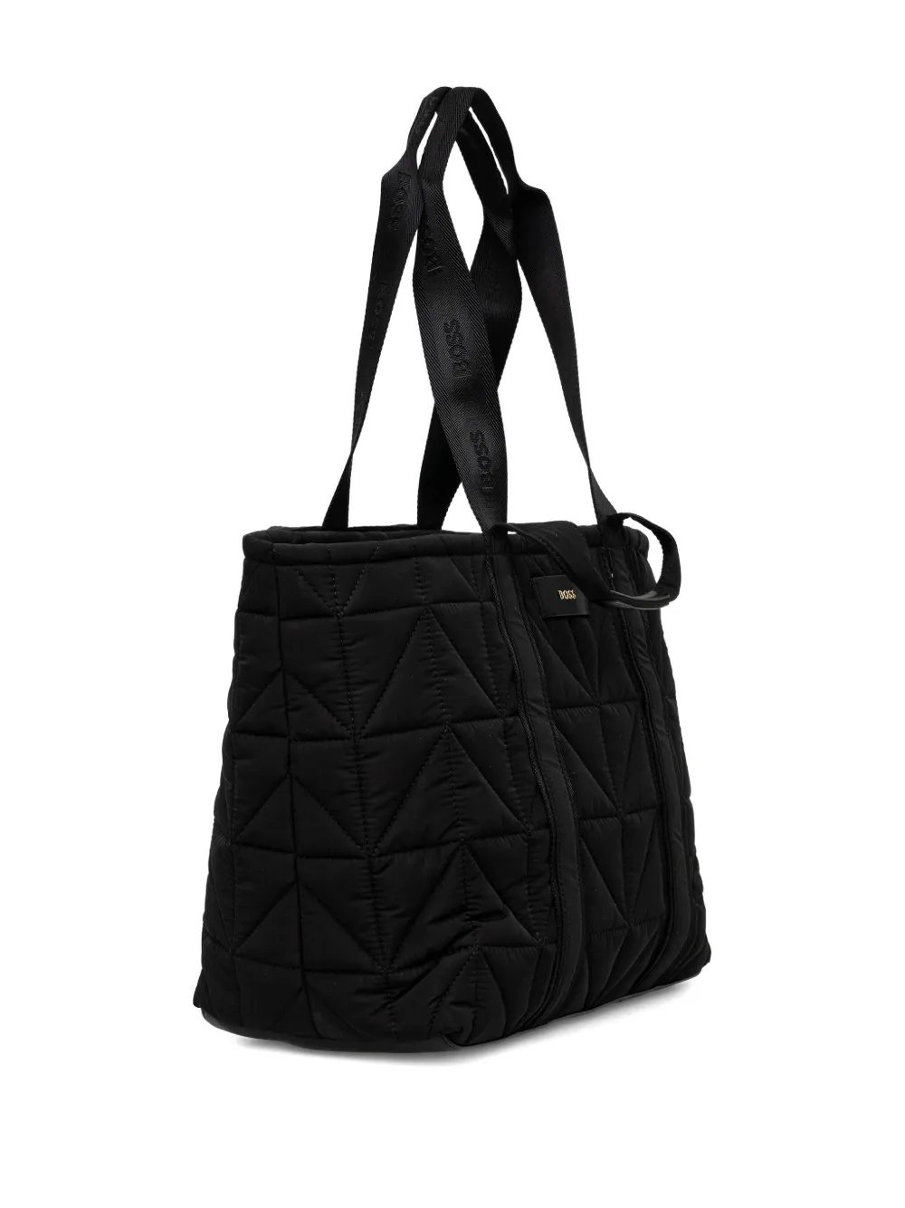 BOSS quilted logo-detail tote bag - Zwart