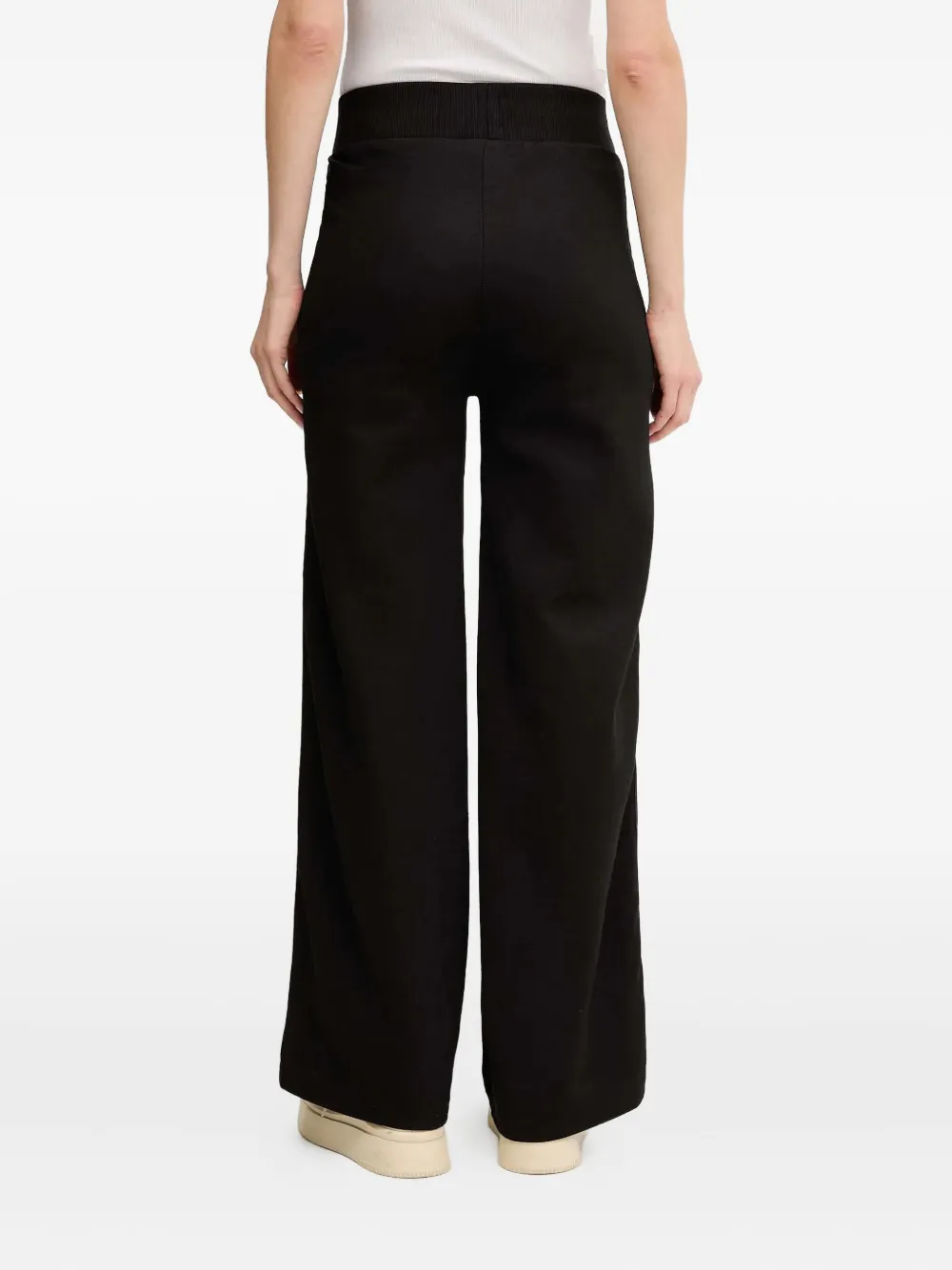Hugo Boss Ribbed-waistband Track Pants In Black