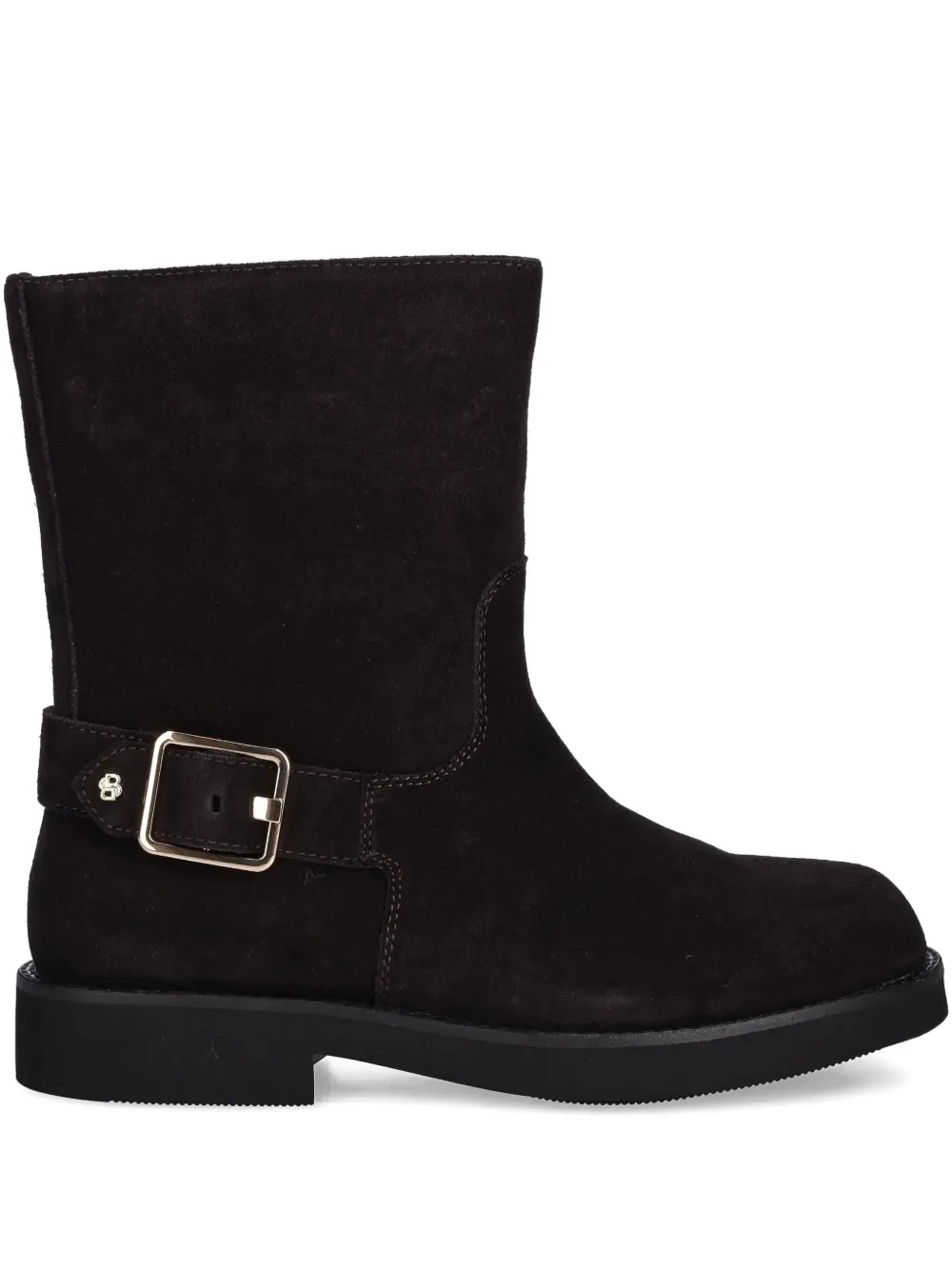 Hugo Boss Buckle-strap Boots In Brown
