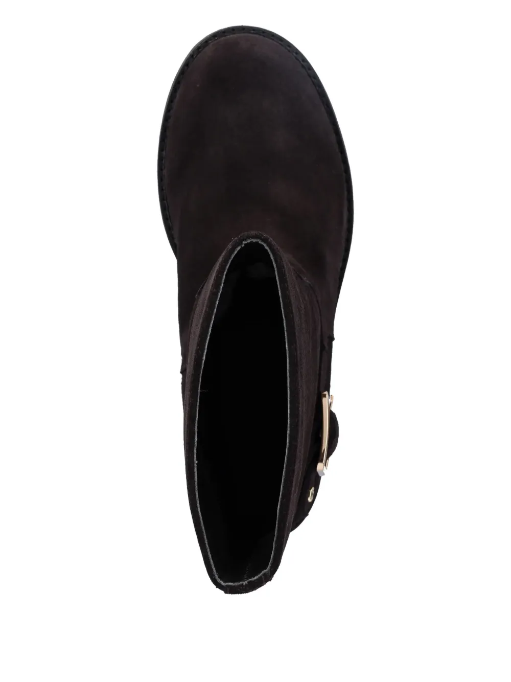Hugo Boss Buckle-strap Boots In Brown