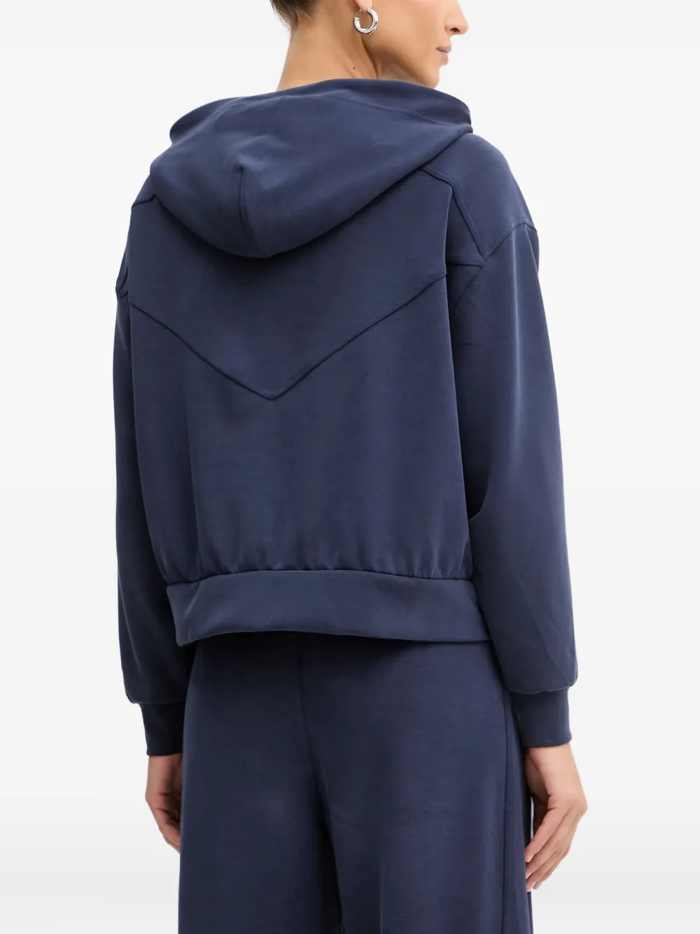 Hugo Boss Zip-up Hoodie In Blue